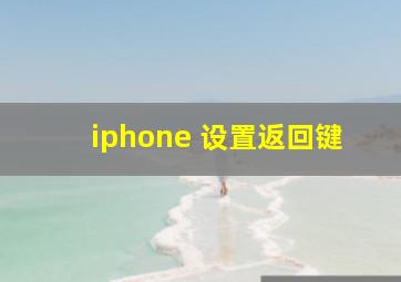 iphone 设置返回键